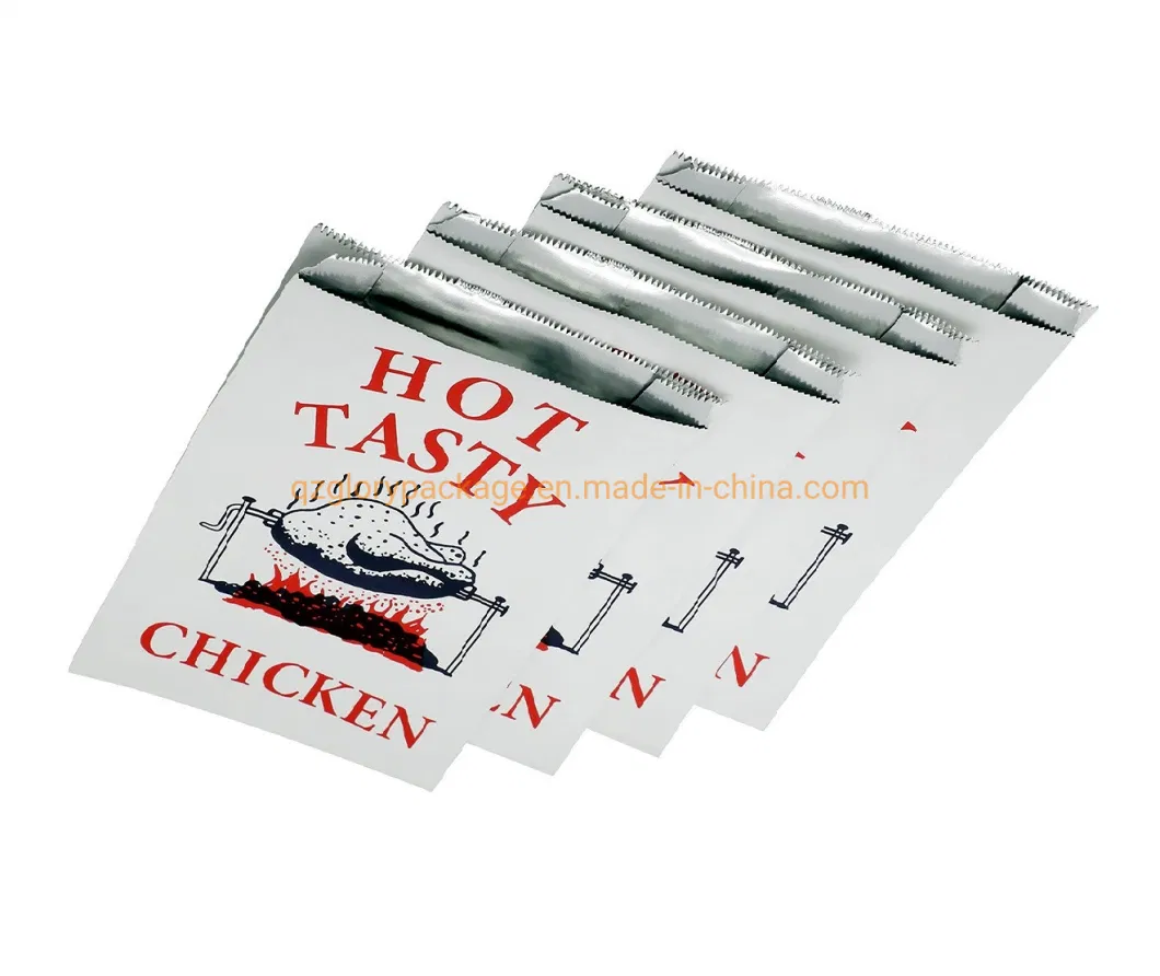 Aluminium Foil Lined Paper Bags Roasted Chicken Turkish Kebab Bag