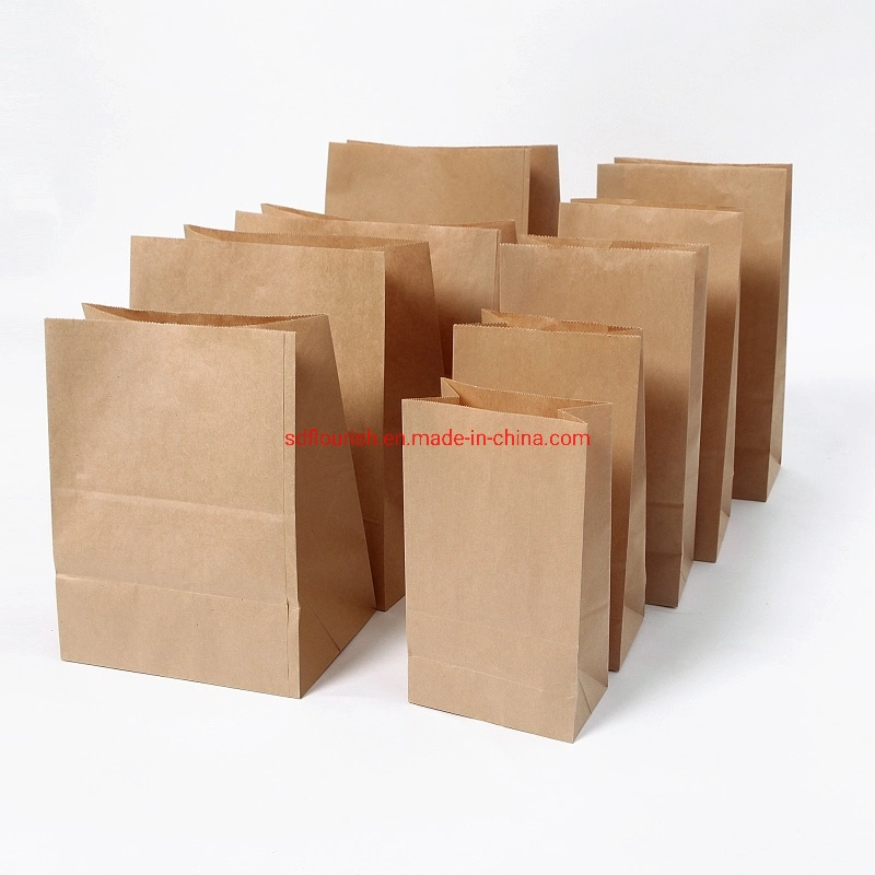 Bakery Bread Loaf Food Packaging Shopping Storage Kraft Paper Bag