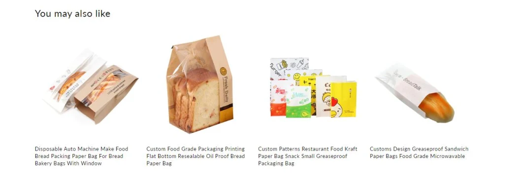 Greaseproof Paper Two Side Open Blank White Oil Fried Triangle Puff Food Packaging Kraft Paper Bag