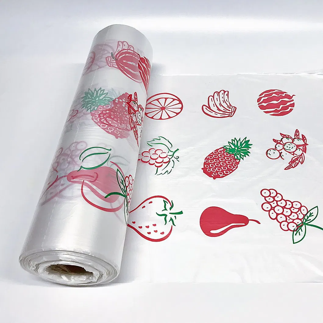 Flat Fruit Bags 8mic 10mic OEM Protection Fruit Vegetable Packing Bag LDPE HDPE Biodegradable Roll Bag