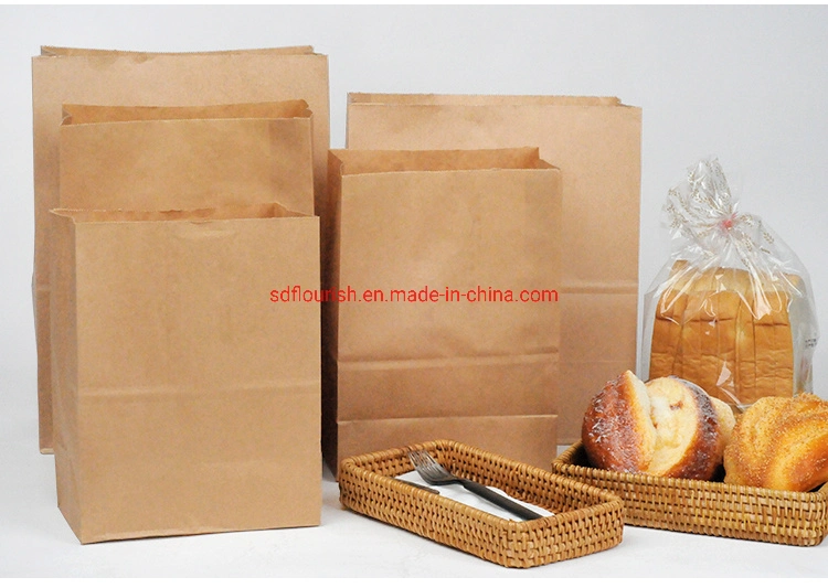 Bakery Bread Loaf Food Packaging Shopping Storage Kraft Paper Bag