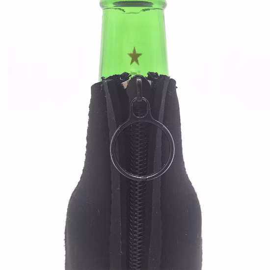Maßgeschneiderter wiederverwendbarer Neopren-Sublimations-Bierflaschenkühlerhalter mit isolierten Stubby-Abdeckungshüllen mit Reißverschluss